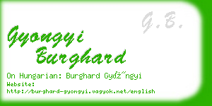 gyongyi burghard business card